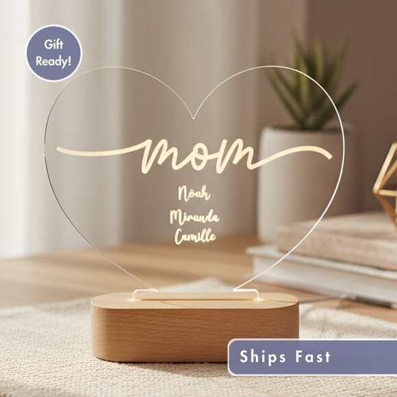 Custom Night Light for Mom | Mother’s Day Gift for Nana, Mimi & Grandma - Picture 1 of 8